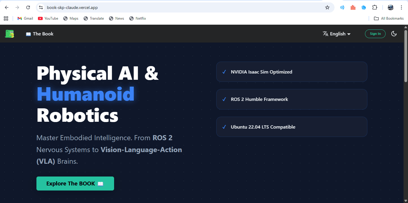 Physical AI & Humanoid Robotics Platform project preview